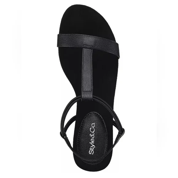 EUC black wedge sandals 9W - Picture 6 of 16